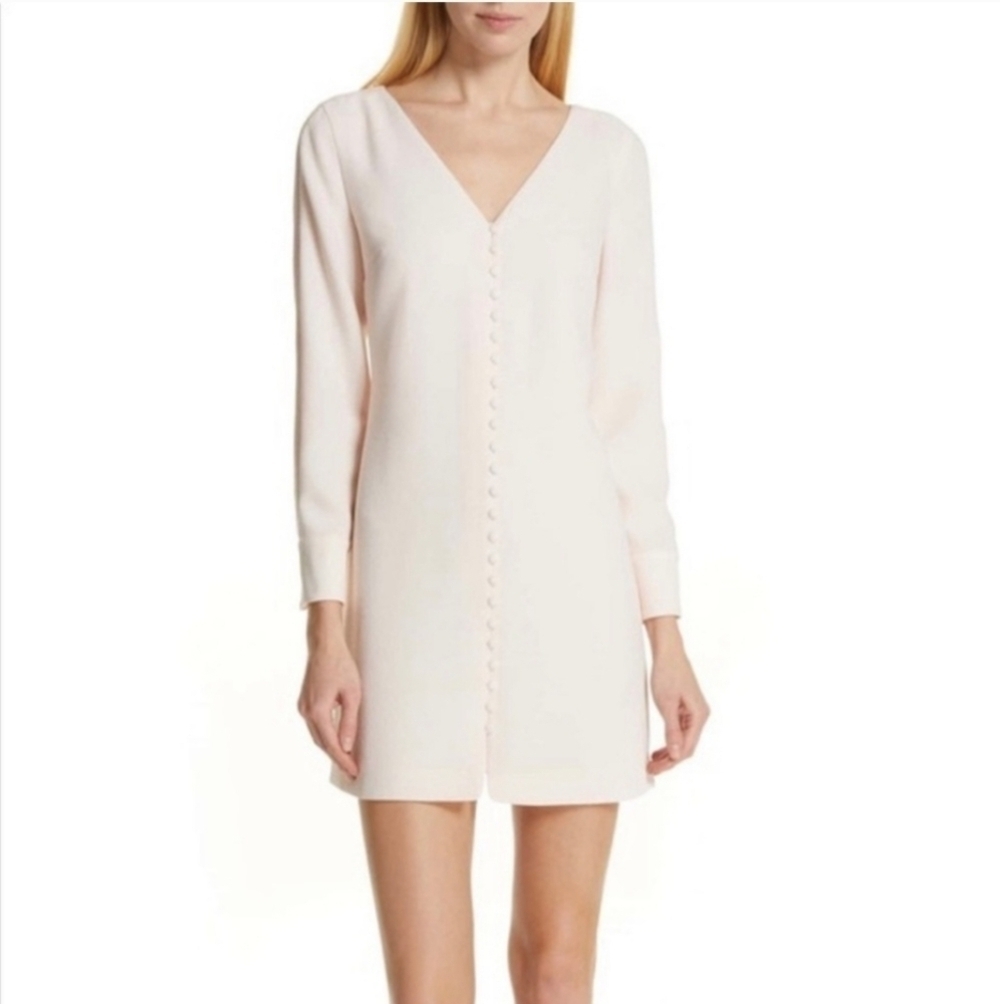 Club Monaco Mymie Dress, Light Pink Long Sleeve Dress Size 10